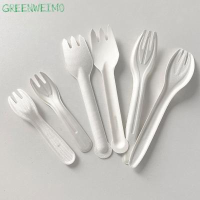 China Disposable Eco-friendly Biodegradable High Quality Biodegradable Bagasse Spoons Forks Knives Disposable Cutlery Set for sale