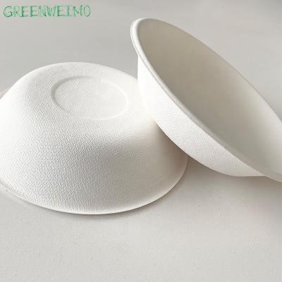 China Disposable Environmental Friendly Biodegradable Packaging Soup Salad Bagasse Disposable Bowl With Lid for sale