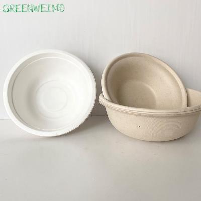 China 8oz 12oz 14oz 16oz 17oz 23oz 30oz Disposable Bagasse Soup Paper Bowl Fiber Round Eco-friendly Disposable Bamboo Bowl for sale