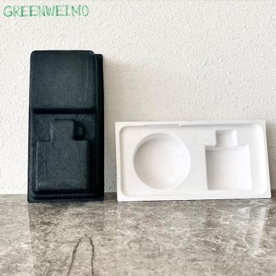 China Compostable Eco Friendly Disposable Cosmetics Box Sugar Cane Bagasse Pulp Molded Recycled Packaging for sale