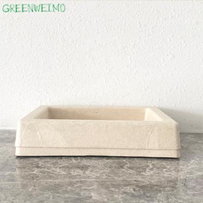 China Eco Biodegradable Custom Environmental Friendly Bagasse Biodegradable Pulp Molded Packaging Customized Paper Packing Box for sale