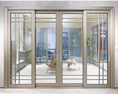 China ABYAT Hot Sale Aluminum Sectional Design Glass Frameless Aluminum Interior Noiseless Sliding Door for sale