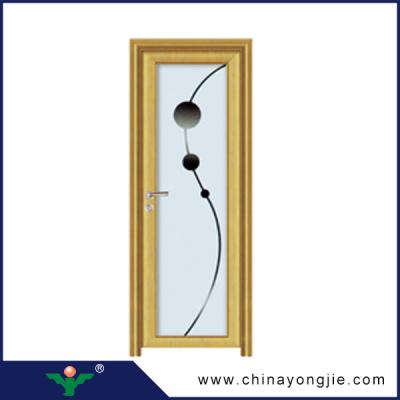 China ABYAT Custom Aluminium Alloy Indoor Bathroom Doors Tempered Glass Toilet Door for sale