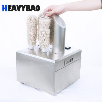 China Heavybao Stainless Steel 304 Commercial Glassware Dryer Polishing Cup Dryer and Gasket Wiping Machine Wine Glass Cup Polisher for sale