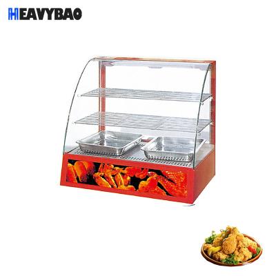 China Bakery Display Cabinet Heavybao Food Display Warmer for Kitchen Equipment Glass Food Warmer Display Showcase Buffet Food Warmer for sale