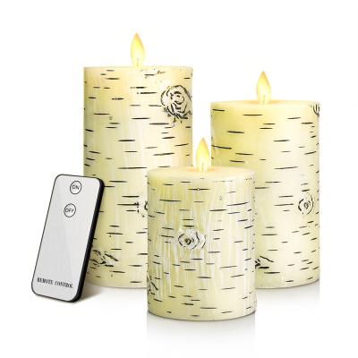 China Hot-selling gift and decoration birch tree paraffin candle for decoration for sale