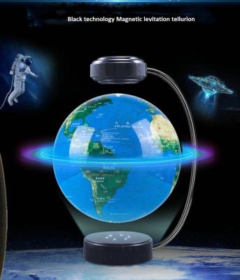 China LED World Globe Magnetic Levitation Globe Auto Rotating Floating Home Decor World Map for sale