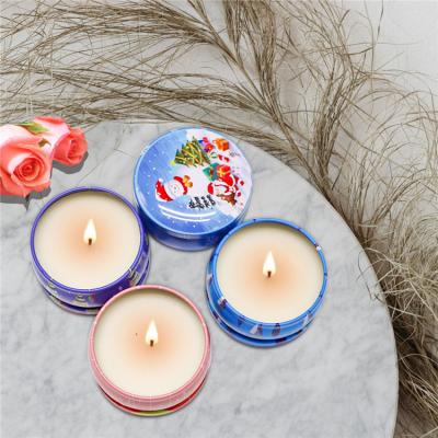 China Natural Christmas Candle 25oz Candle 12pcs Christmas Gift Decoration Packet Smokeless Scented Soy Wax Birthdays for sale