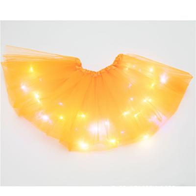 China Dance Skirt Factory Straight Hair Led Poly Mesh Lightweight Tutu Mesh Skirt Stage Performance Dress for sale