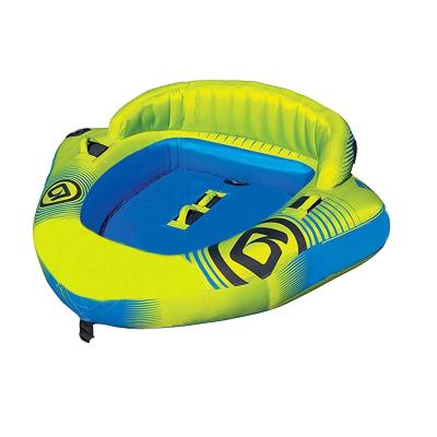 China Water Sports Tow Tube 2 Person Backrest Boat Ski Inflatable Towable Tube Water Super Comfortable Sport for sale