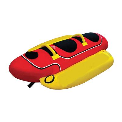 China Hot sale outdoor water sport customized inflatable hot dog towable tube for boating with 1-5 rider watersports tube for sale