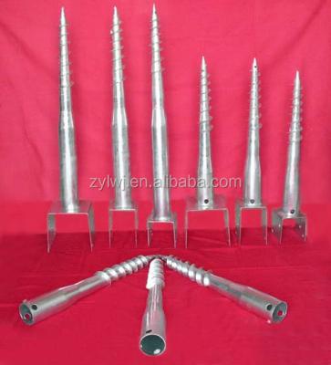 China Screw In Galvanized Ground Anchor Bolt Screw Pegs Piles for sale