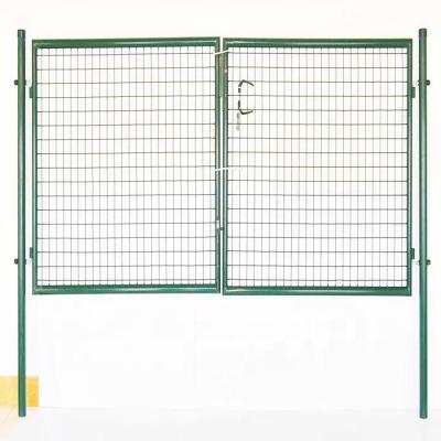 China Easily Assembled Powder Coated Round Double Steel Garden Gate for sale