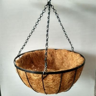 China Home Decoration Decorative Steel Wire Flower Hanging Basket for sale