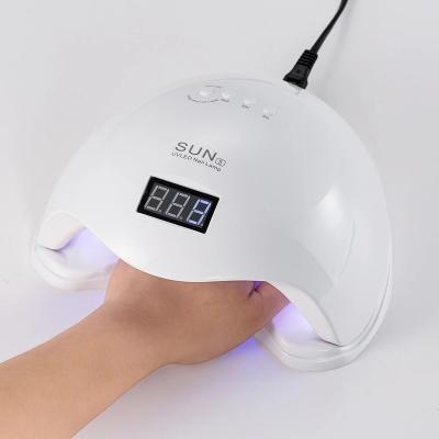 China UV LED To Dry Nail SUN5 48W LED Nail UV Lamp For Nail Dryer 24 Pcs UV Lamp To Dry Lamps 30s Timer LCD Display Manicure Tool gel polish /60s/99s for sale