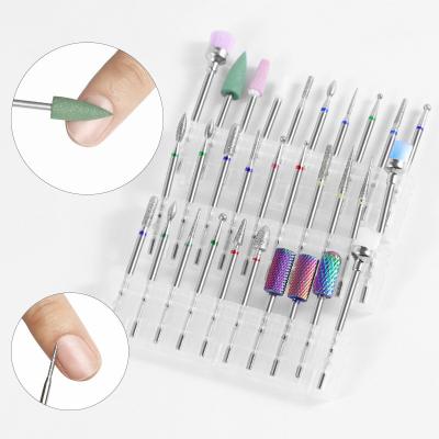 China Easy Apply Diamond Carbide Ceramic Nail Drill Professional Bit Sets Rotary Burrs For Electric Manicure Pedicure Nail File Machine for sale