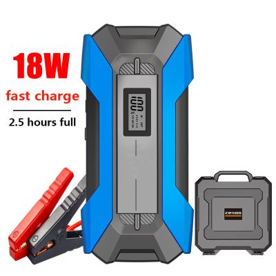 China Charging/Ignition 8000 mAh 12-Volt Lithium Jump Starter UltraSafe Box, Car Battery Booster Pack, Portable Power Bank Charger, and Jumper Cables FO for sale