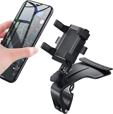 China Car Mobile Phone Mount Universal 360 Degree Rotation Dash Car Phone Holder, Adjustable Phone Mount Car Spring Clip Compatible wit for sale