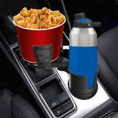 China Can Fit Large Cups 2 in 1 Multifunctional Car Cup Holder Expander Adapter with Adjustable Base, Versatile Car Cup Holder and Organizer for Snack for sale