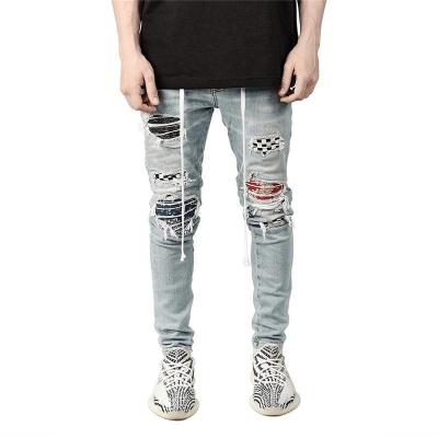 China Europe Straight And USA Men's New High End Slim Broken Leg Small Pants New Men's Jeans for sale