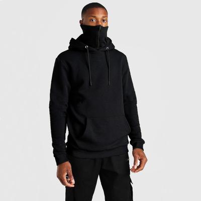 China Zipper Hooded Sweater Anti-Wrinkle Winter Hot Sale Mens Mask Solid Color Plus Fleece Hoodie for sale