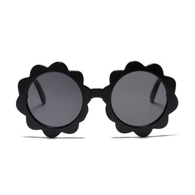 China Fashion Sunglasses Baby Kids Shape Sun Glasses Cute Round Resin Frame Sunflower UV Protection Sun Glasses For Party Travel for sale