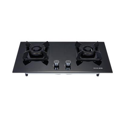 China Built-in hotel gas hob tempered glass 2 burners / Q2003 (B) for sale