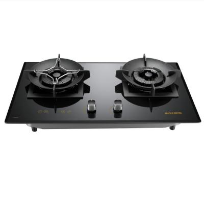 China Built-in hotel AI gas hob/smart voice /2burners/ tempered glass control/Q1601(B) for sale