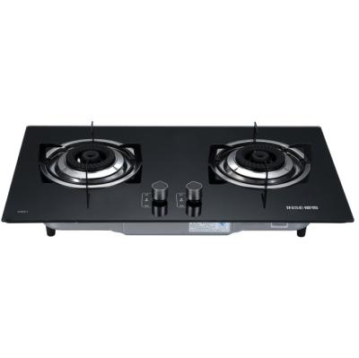 China Built-in hotel gas hob/tempered glass /2burners/Q1608(B)-S for sale