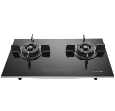 China Hotel gas hob / intelligent integrated tempered glass / 2burners / Q1701 (B) - AI for sale