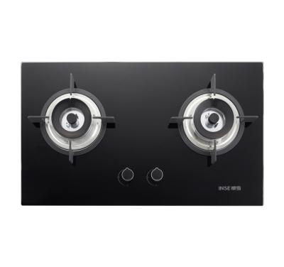 China Built-in hotel gas hob/tempered glass /2burners/Q1807 (b) for sale