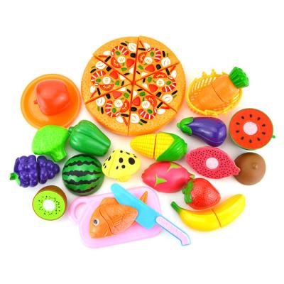 China Eco-friendly non-toxic kitchen toys set fruit and vegetable cut set other pretend play and simulation kitchen preschool fridge sets toys cooking for sale