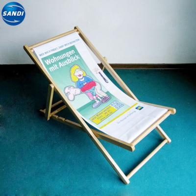 China Promotional Wooden Single Folding Beach Deck Chair Garden Folding Patio Chairs Customized LOGO and Size for sale