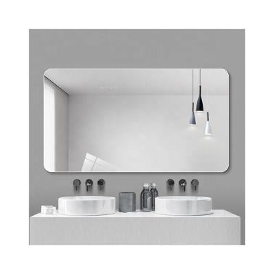 China Modern Minimalist ZIYANG Touch Sensor Hot Selling Square Mirrors Smart Led Mirror Bathroom With Time Display for sale