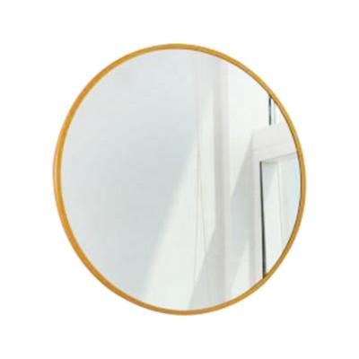 China Large minimalist gold WALL REFLECTS espejos decorativos reflect aluminum alloy round brushed circle mirror for sale