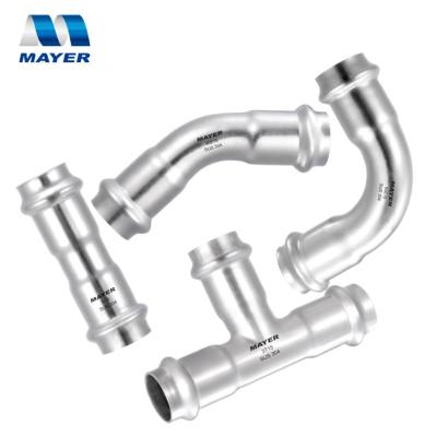 China 304 Water Pipeline DN15 Tube Connector Tee Stainless Steel Coupling 316L Elbow Fittings for sale