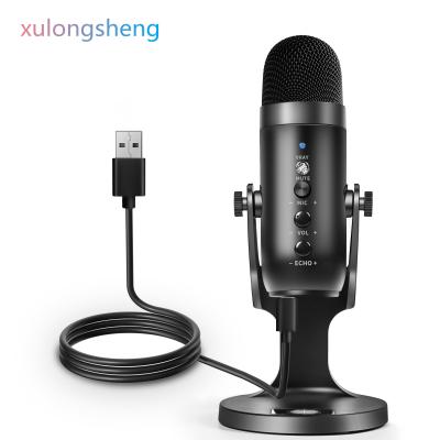 China mikrofon Professional Desktop USB Desktop Condenser Wired Microfono Recording Equipment Live Broadcasting Microphone for sale