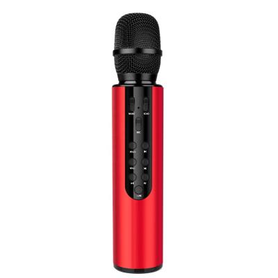 China Portable Microphone M6 Mic Recording USB Wireless Microphone Karaoke Speaker Handheld Microphone With Dual Speakers for sale