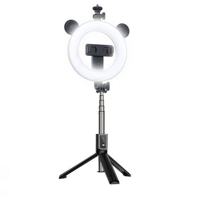 China Aluminum Alloy New Arrivals Selfie Ring Light Portable Detachable Tripod Selfie Stick for sale