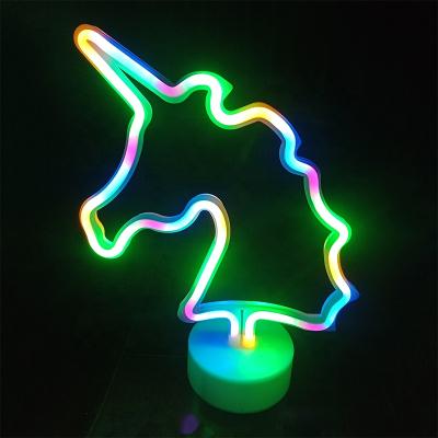 China Small Home Decor Battery Box Decoration Neon Unicorn Independent Design For Bedroom Wedding Party Christmas Family for sale