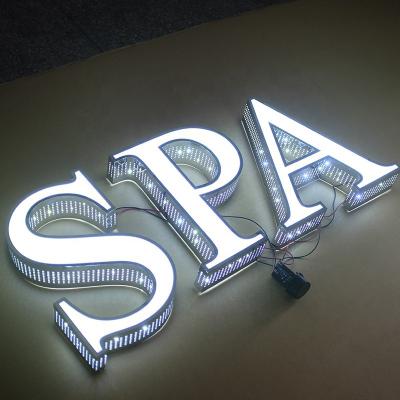 China Buildings wholesale stainless steel frontlit channel letter signs for sale