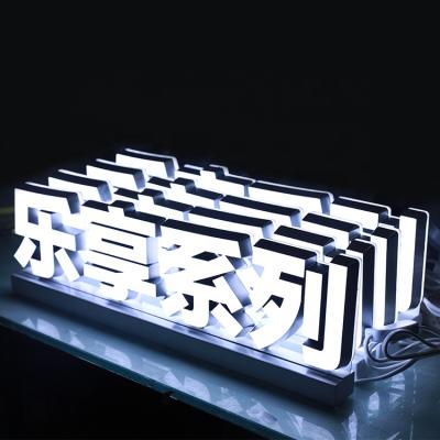 China Buildings Acrylic LED Backlight Mini Channel Advertising Base Sign for sale