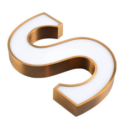 China Advertising or Decoration Timing Control Letters Characters Stainless Steel Curved Illuminated Illuminated Character for sale