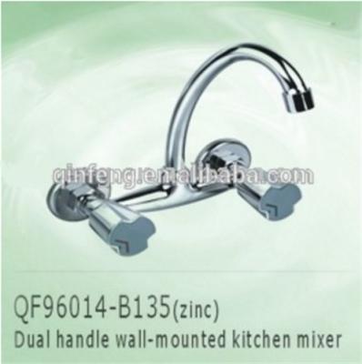 China Thermostatic Faucets Zinc Double Handle Kitchen Water Mixer for sale