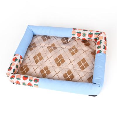 China Amazon Hot Selling Cooling Bed Stocked Cat Pad Summer Ice Dog Sleeping Mat for sale