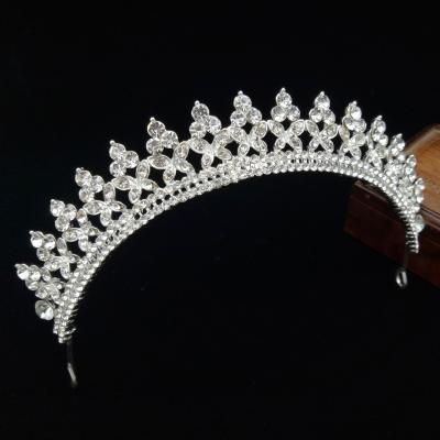 China Korean new elegant children's jewelry crown headband alloy diamond princess crown bridal hair accessories headdress for sale