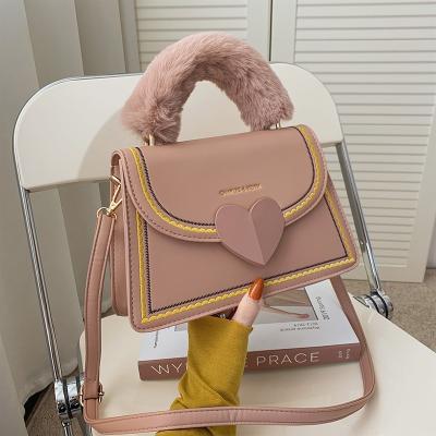 China Korean version of the high quality spring texture handbag 2021 new shoulder pocket net fashion embroidery thread messenger red bag for sale