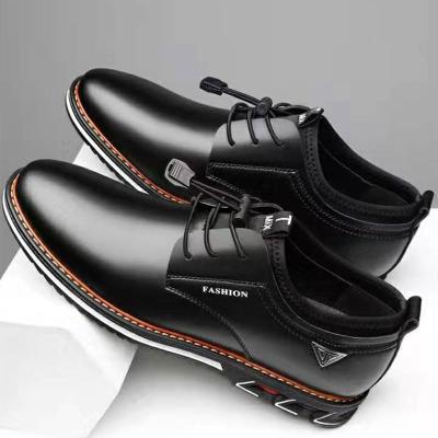 China 2021 Large Size Men's Round Toe Trend Men's Casual Comfortable Leather Shoes Comfortable Men's Breathable Shoes for sale