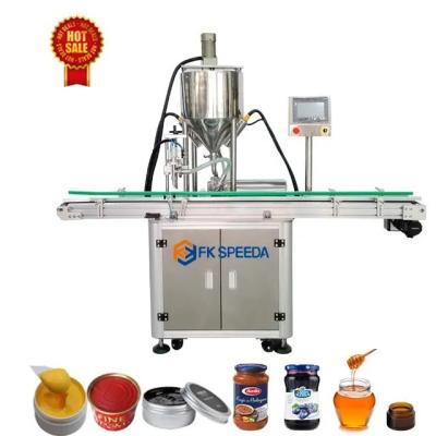 China Automatic Piston Type Paste Filling Machine for Cooking Oil or Honey FK-GJS-1 1 Nozzle for sale