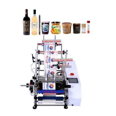 China Front Back Labeling Specific Semi-automatic Glass Round Bottle Label Applicator Machine for sale